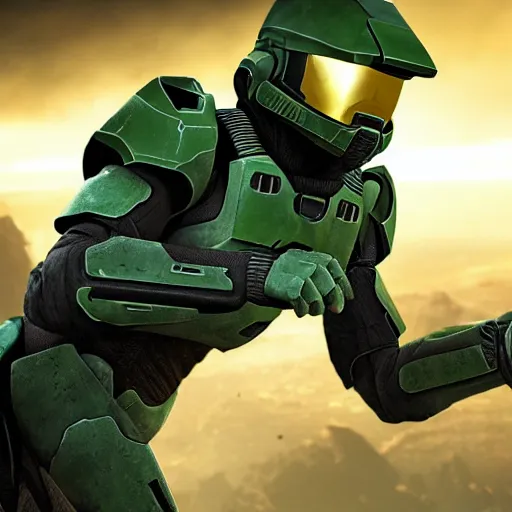 Image similar to kenny g as master chief, epic, saxophone, cinematic, realism, ultra detailed, 8 k