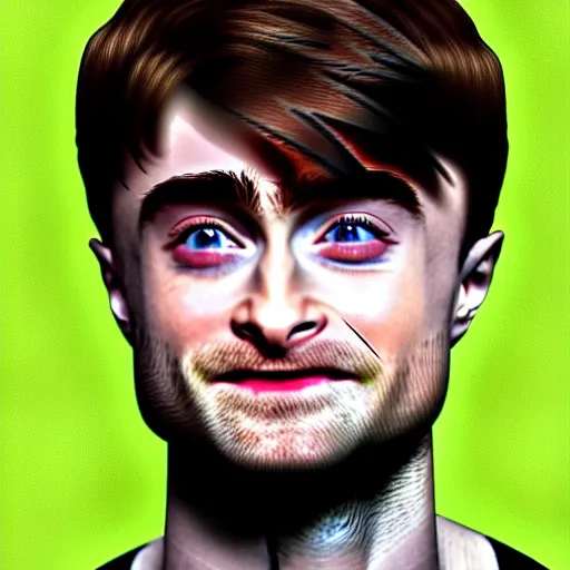 Image similar to daniel radcliffe's face is the seed of an avocado, detailed, hyperrealist, surrealist, 8 k