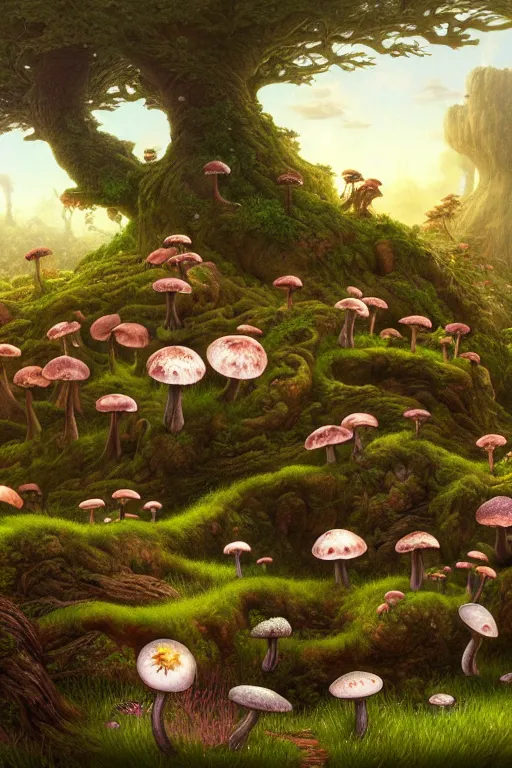 Prompt: a beautiful digital illustration painting of a detailed fantasy cats and roots, mushroom, flowers by benoit b. mandelbrot, steven belledin, martin johnson heade, lee madgwick, caspar david friedrich, and david rios ferreira. 8 k resolution trending on artstation concept art digital illustration