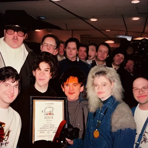 Prompt: Furfest 1998, old filming photo, award winning,