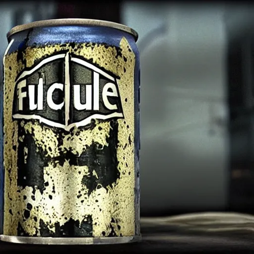 Prompt: Fallout (1997) render of a Monster Energy drink can, close up of a screenshot from Fallout (1997)