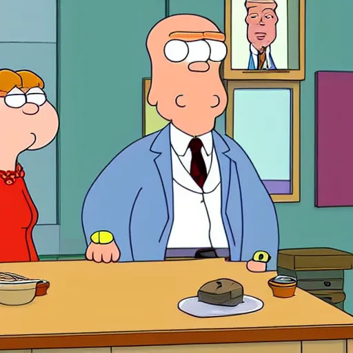 Prompt: AI as a family guy character