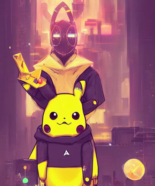 Image similar to a portrait of a cyberpunk pikachu holding a cheese, cyberpunk!, fantasy, elegant, digital painting, artstation, concept art, matte, sharp focus, illustration, art by josan gonzalez