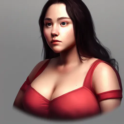 Image similar to portrait of a chonky young woman as drawn by eric anthony johnson ericanthonyj artstation 8 k