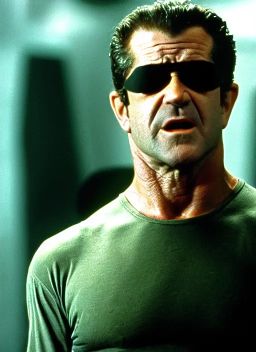 Image similar to Mel Gibson in the matrix