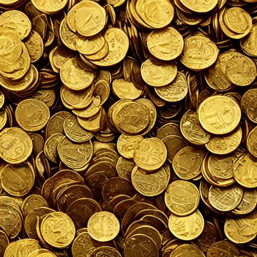 Image similar to millions of gold coins in a pile