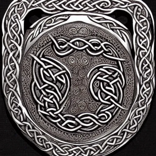 Image similar to Dragon's Head, highly detailed, celtic art style