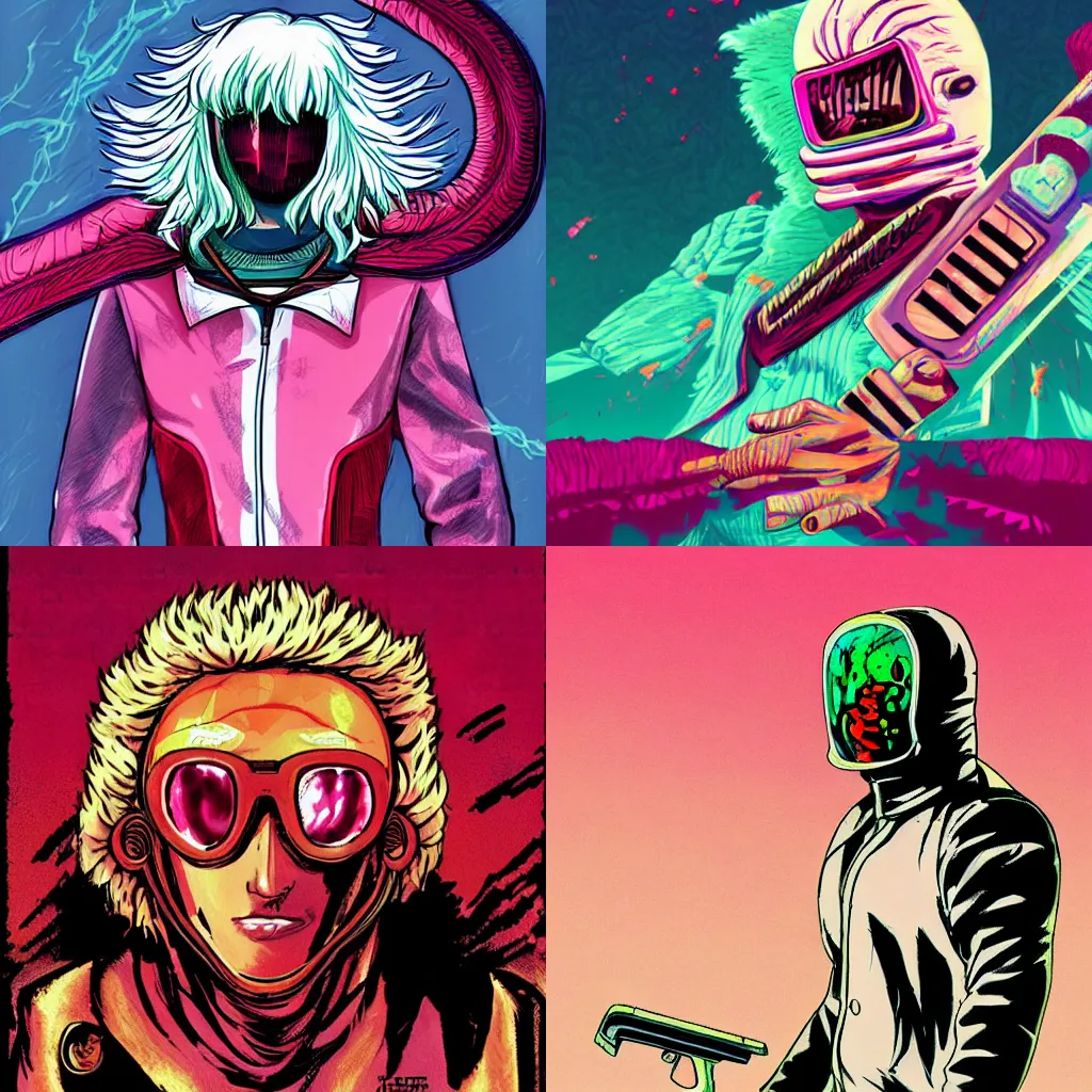 Prompt: griffith in hotline miami