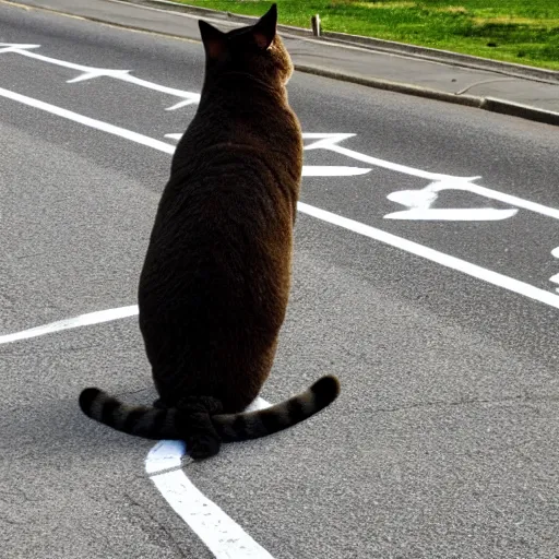 Image similar to an angry cat pointing at you while holding a stop sign at the same time