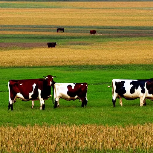 Image similar to cows in a field of corn