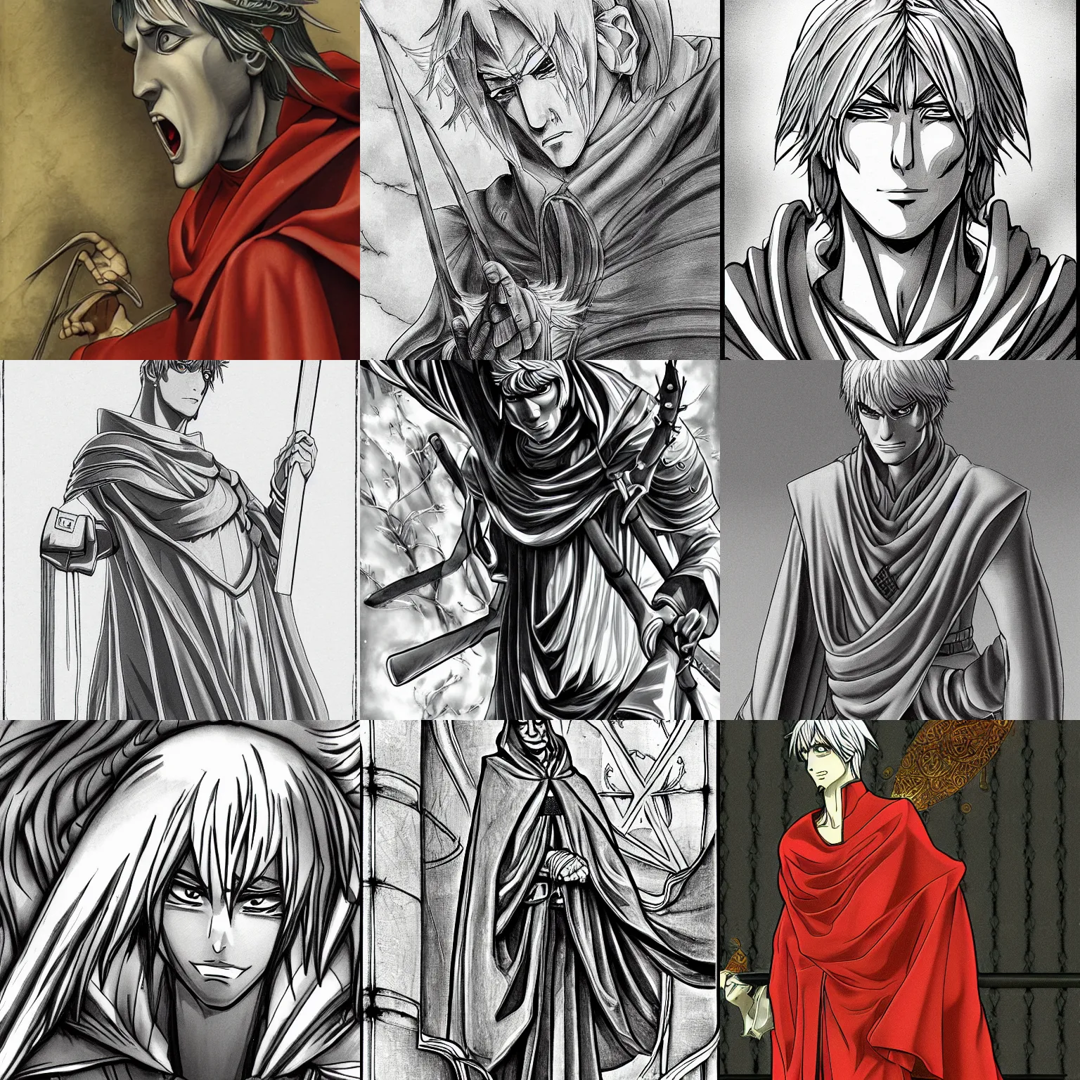 Dante Alighieri as an anime character Stable Diffusion