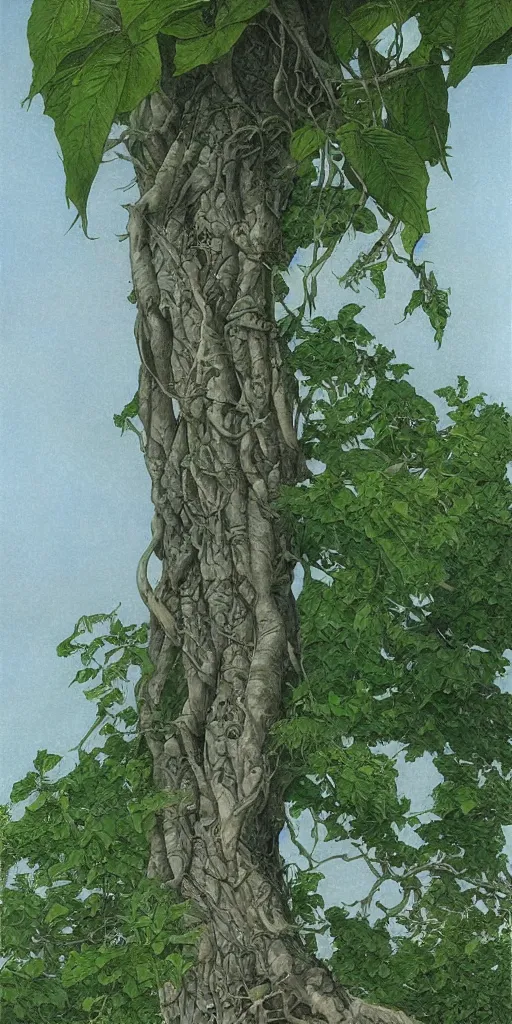 Image similar to artwork by john howe of a catalpa