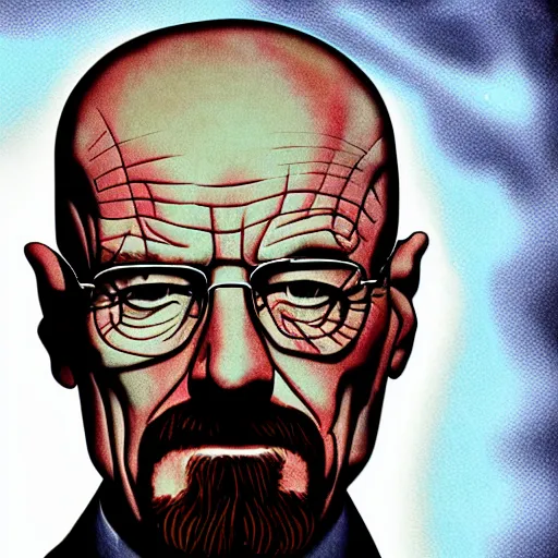 Image similar to futurism art of walter white