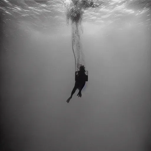 Image similar to Underwater thinker by Trent Parke, clean, detailed, Magnum photos