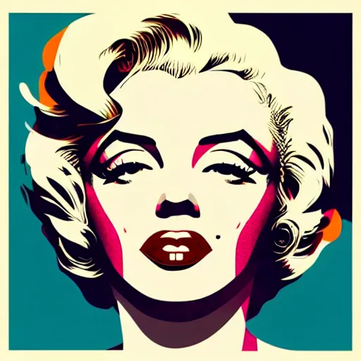 Prompt: Ana de Armas as Marilyn Monroe by Sachin Teng , dark vibes, Organic Painting , digital art, trending on artstation, Matte Painting, geometric shapes, hard edges, realism, graffiti, street art:2 by Sachin Teng:4