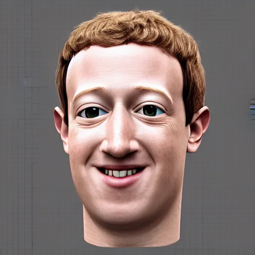 Prompt: 3d render of emoji that looks like mark zuckerberg