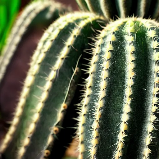 Image similar to cactus grown on man's face instead of beards, 5 0 mm