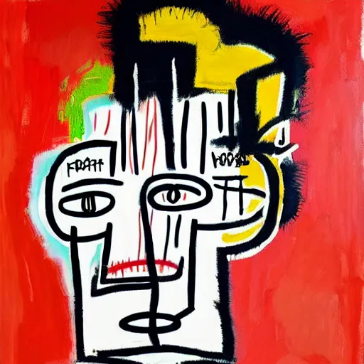 Image similar to new painting by jean michel basquiat and pablo picaso