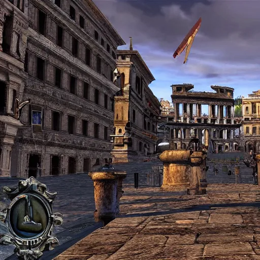 Image similar to The city of Rome featured in dark souls 1