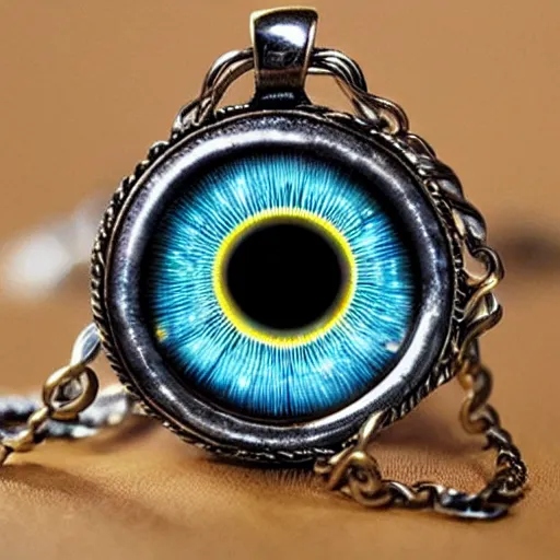 Image similar to jewelry shaped like the eye of sauron