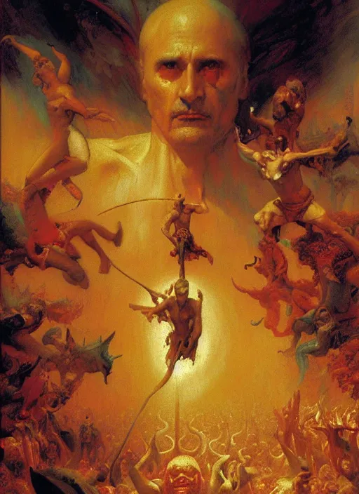 Prompt: the seventh circle of hell from dante's divine comedy with lots of colours. highly detailed painting by gaston bussiere, craig mullins, j. c. leyendecker 8 k