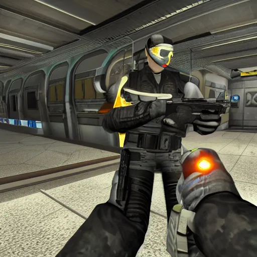 Prompt: Metrocop from Half-Life: Alyx