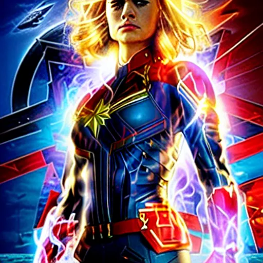 Image similar to captain marvel played by scarlett johansson