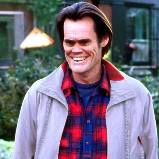 Image similar to jim carrey as wayne campbell on wayne ’ s world, movie still