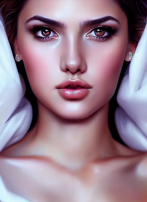 Image similar to a gorgeous greek female photo, professionally retouched, soft lighting, realistic, smooth face, full body shot, torso, dress, perfect eyes, sharp focus on eyes, 8 k, high definition, insanely detailed, intricate, elegant, art by artgerm and jason chan