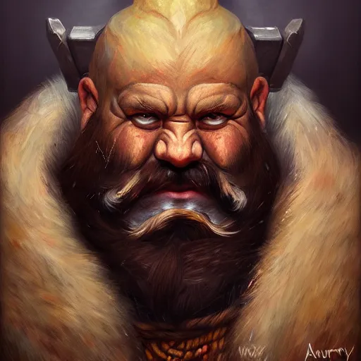 Image similar to portrait painting of a dwarven berserker, sharp focus, award - winning, trending on artstation, masterpiece, highly detailed, intricate. art by aurore folny