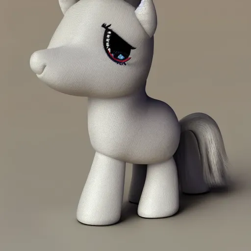 Image similar to cute fumo plush of a pony, bokeh, vray