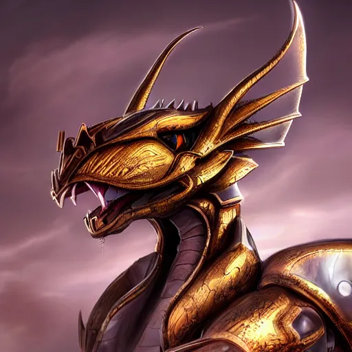 Image similar to stunning back end shot with an upward angle, of a beautiful elegant anthropomorphic female robot dragon, well designed highly detailed cute female robot dragon head with slick eyes, looking back at the camera with a smirk, well armored, detailed claws, high quality, HD octane render, furry art, Artstation, Deviantart, Furaffinity