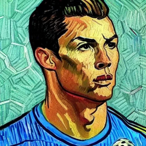 Image similar to cristiano ronaldo by van gogh,