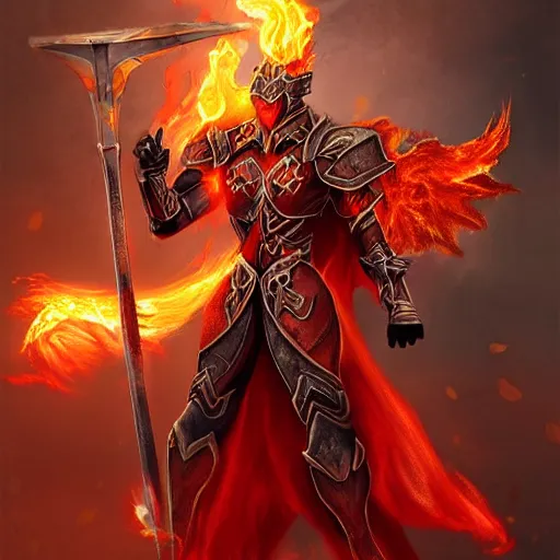 Prompt: super protector knight: Flame Guardian Sorcerer trending on artstation deviantart Pinterest detailed realistic High Resolution HD 8k