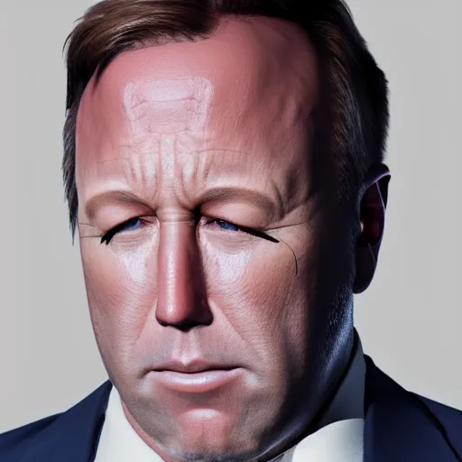 Image similar to hyperrealistic dslr film still of info wars alex jones crying, stunning 8 k octane comprehensive 3 d render, inspired by istvan sandorfi & greg rutkowski & unreal engine, perfect symmetry, dim volumetric cinematic lighting, extremely hyper - detailed, incredibly real lifelike attributes & texture, intricate, masterpiece, artstation, 8 k 8 5 mm f 1. 4