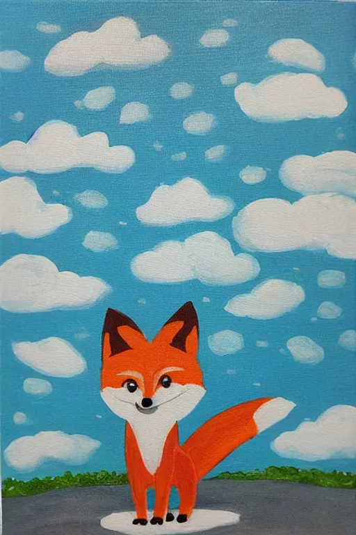 Prompt: 🦊☁️🎨🖌️