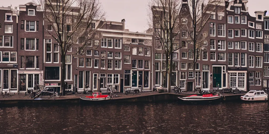 Prompt: realistic photo of Amsterdam, leica, medium format, cinematic lighting, 8K, hyper realistic, very detailed,