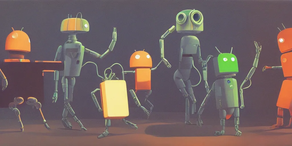 Image similar to Android Mark Zuckerberg doing the robot dance, Dan McPharlin, Ralph McQuarrie