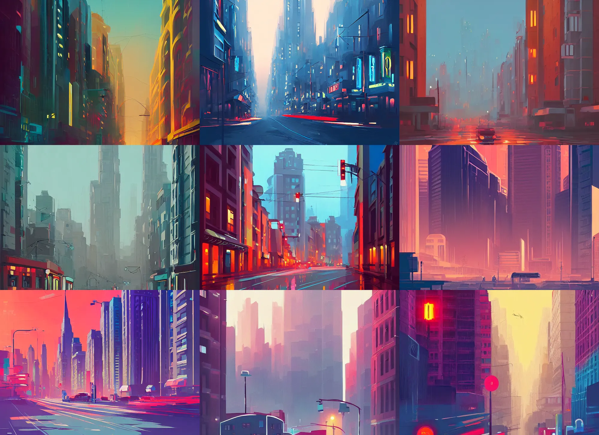Prompt: A professional digital painting of an art deco city, by Alena Aenami, trending on Artstation
