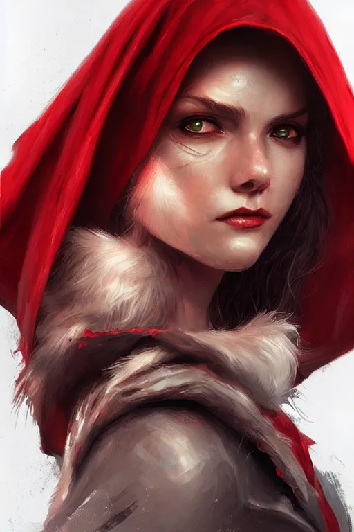 Image similar to goddess red riding hood, d & d, fantasy, portrait, highly detailed, headshot, digital painting, trending on artstation, concept art, sharp focus, illustration, art by artgerm and greg rutkowski and magali villeneuve