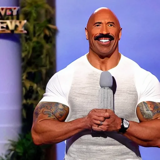 Prompt: Steve harvey as Dwayne the rock Johnson