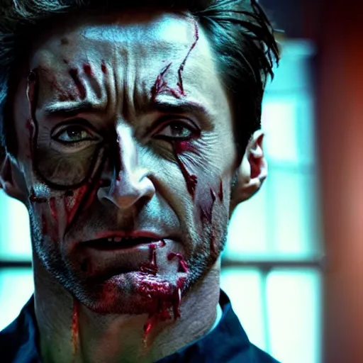 Prompt: Hugh Jackman as a Zombie Wolverine Butcher, 4k