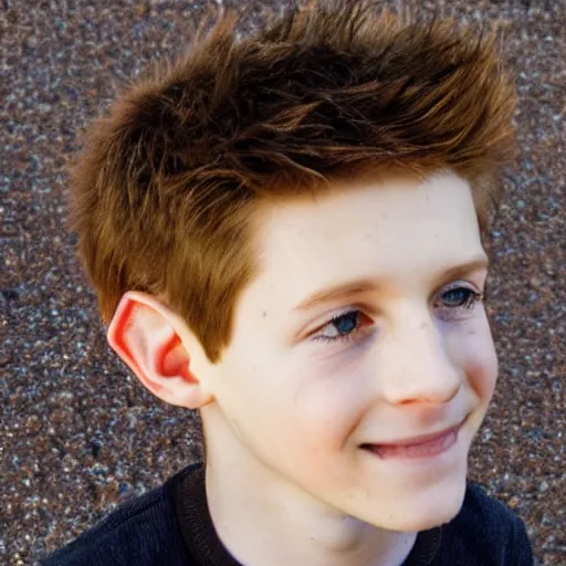 Prompt: a portrait of an elvish young boy, looking like Bart Simpson, Bart Simpson hairstyle, 8k, beautiful