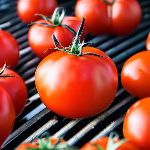 Image similar to photo of [ [ grilled ] ] [ tomato ] taken with canon eos - 1 d x mark iii, bokeh, sunlight, studio 4 k