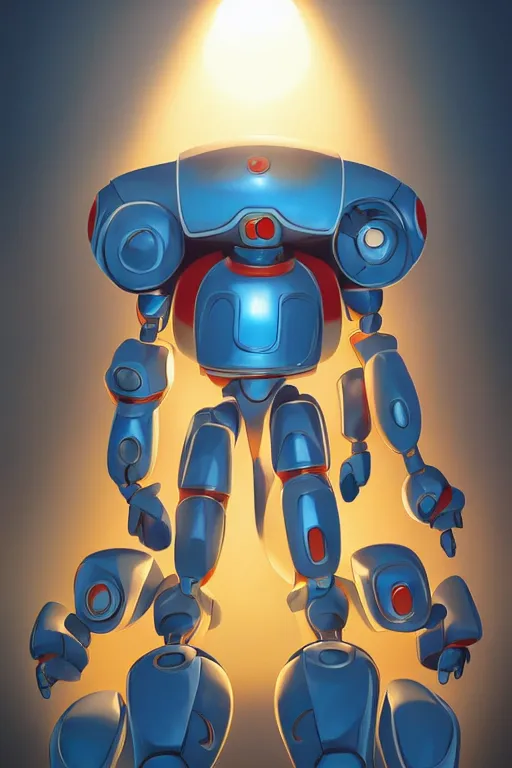 Image similar to metabots medabots medarotto medarot robot minimalist comics, behance hd by jesper ejsing, by rhads, makoto shinkai and lois van baarle, ilya kuvshinov, rossdraws global illumination ray tracing hdr radiating a glowing aura