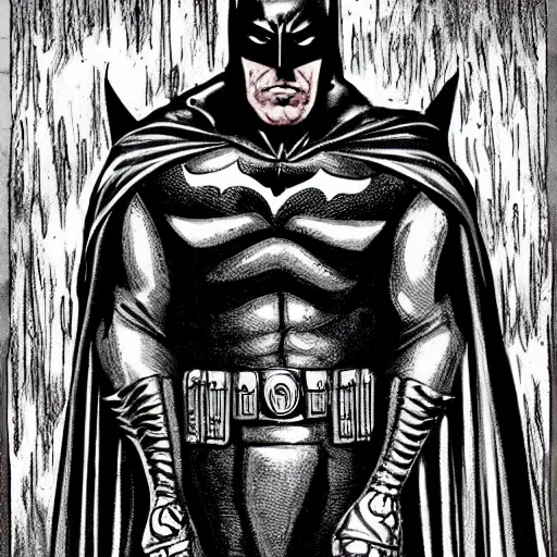 Prompt: batman in the style of HR Giger