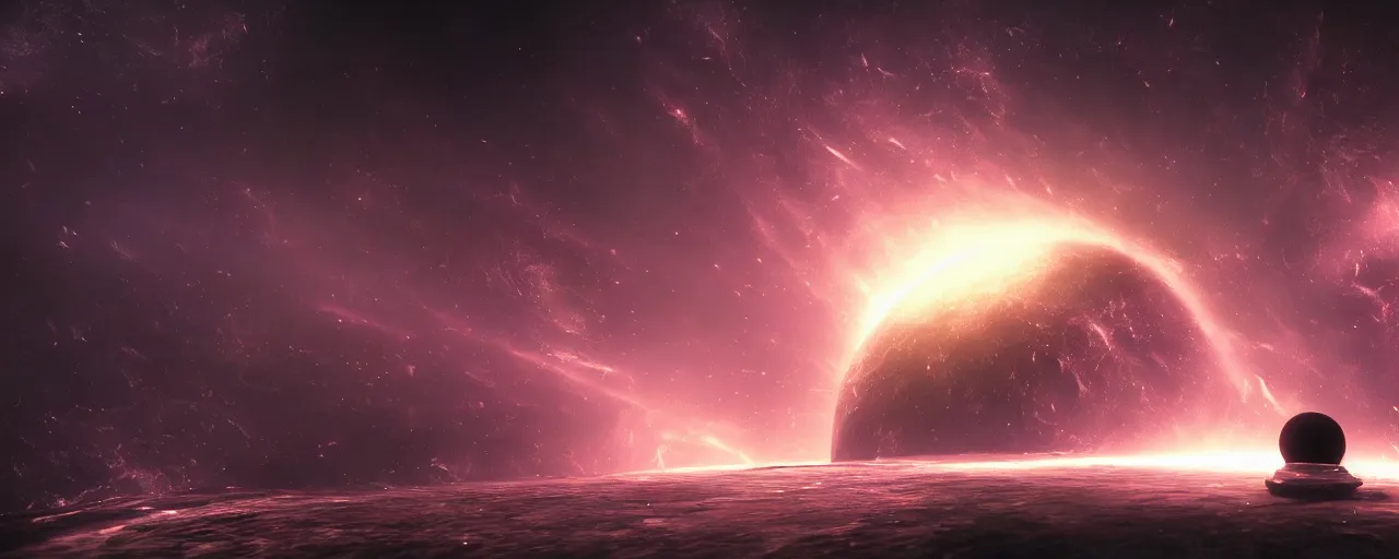 Prompt: a dark epic swirling galaxy, space scene, dark scifi, unreal engine, octane render, volumetric lighting