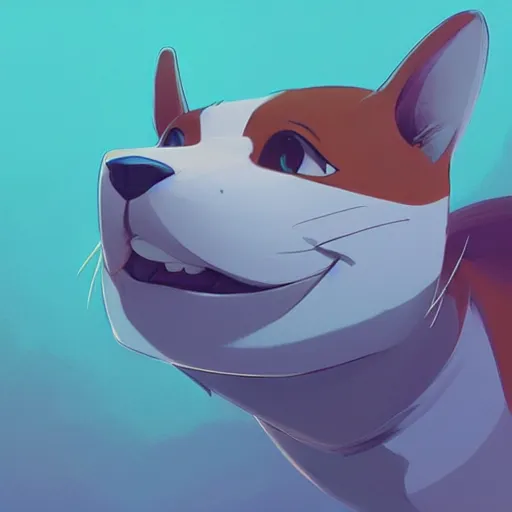 Image similar to face icon stylized minimalist catdog, loftis, cory behance hd by jesper ejsing, by rhads, makoto shinkai and lois van baarle, ilya kuvshinov, rossdraws global illumination