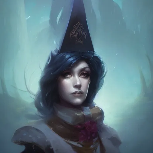 Image similar to grumpy necromancer girl, portait, ice magic, dark hair and makeup, sharp focus, digital painting, matte fantasy painting, deviantart artstation, by ivan aivazovsky, jason felix, steve argyle, tyler jacobson, peter mohrbacher, cinema, masterpiece
