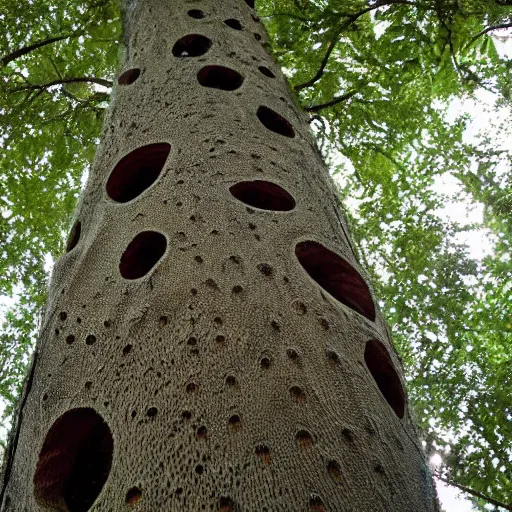 Image similar to photo of trypophobia tree eyes